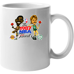 Larry Bird Magic Johnson Retro 11 oz Mug Larry Bird Magic Johnson Retro 11 oz Mug