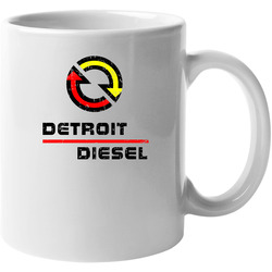 Detroit Diesel Automobile Car Truck Motorcycle Auto Parts Cool Distressed Style Brand Logo Emblem 11 oz Mug Detroit Diesel Automobile Car Truck Motorcycle Auto Parts Cool Distressed Style Brand Logo Emblem 11 oz Mug