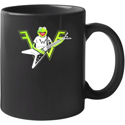 Kermit The Frog Playing The Guitar Weezer Logo 11 oz Mug Kermit The Frog Playing The Guitar Weezer Logo 11 oz Mug