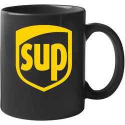Funny Joke Corporate Logo Ups Sup 11 oz Mug Funny Joke Corporate Logo Ups Sup 11 oz Mug