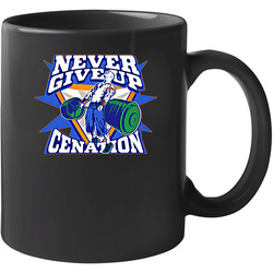 John Cena Never Give Up Cenation Wrestler 11 oz Mug John Cena Never Give Up Cenation Wrestler 11 oz Mug