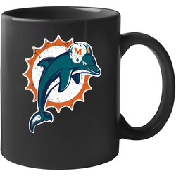 Miami Dolphins Distressed 11 oz Mug Miami Dolphins Distressed 11 oz Mug