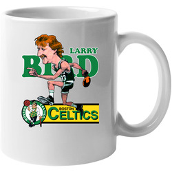 Larry Bird Retro Basketball Caricature 11 oz Mug Larry Bird Retro Basketball Caricature 11 oz Mug