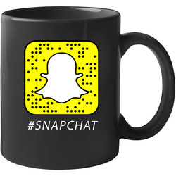 Snapchat Black 11 Oz Mug Snapchat Black 11 Oz Mug