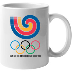 Seoul Summer 1988 Olympics Retro Logo World Olympiad Event 11 Oz Mug Seoul Summer 1988 Olympics Retro Logo World Olympiad Event 11 Oz Mug