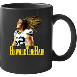Clay Matthews Beware The Hair Green Bay Football 11 Oz Mug Clay Matthews Beware The Hair Green Bay Football 11 Oz Mug