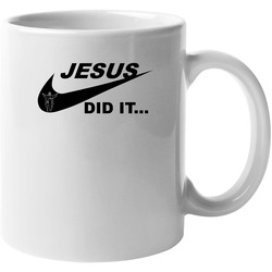 Jesus Did It Nike Parody Believer 11 Oz Mug Jesus Did It Nike Parody Believer 11 Oz Mug