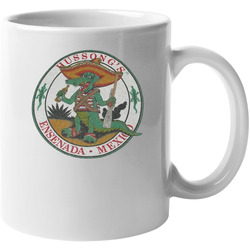 Vintage 80s Hussong's Mexican Cantina Crocodile Guerrilla Men's Unisex 11 Oz Mug Vintage 80s Hussong's Mexican Cantina Crocodile Guerrilla Men's Unisex 11 Oz Mug