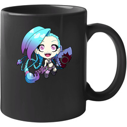 League Of Legends - Little Jinx! - Cute Black 11 Oz Mug League Of Legends - Little Jinx! - Cute Black 11 Oz Mug