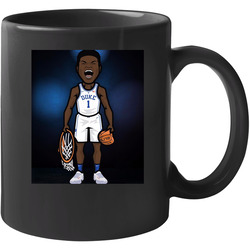 Zion Williamson Basketball Caricature Fan 11 Oz Mug Zion Williamson Basketball Caricature Fan 11 Oz Mug