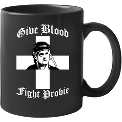 Bob Probert Give Blood Hockey 11 Oz Mug Bob Probert Give Blood Hockey 11 Oz Mug