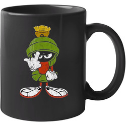 Marvin The Martian Middle Finger Flipping The Bird Looney Toons Worn Look 11 oz Mug Marvin The Martian Middle Finger Flipping The Bird Looney Toons Worn Look 11 oz Mug