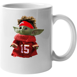 Patrick Mahomes Baby Yoda The Child Football 11 oz Mug Patrick Mahomes Baby Yoda The Child Football 11 oz Mug