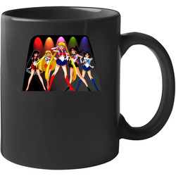 Sailor Moon Cartoon Anime Black 11 oz Mug Sailor Moon Cartoon Anime Black 11 oz Mug