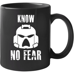 Warhammer 40k Space Marines Know No Fear Tee Navy 11 oz Mug Warhammer 40k Space Marines Know No Fear Tee Navy 11 oz Mug