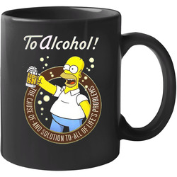 Homer Simpson Alcohol Funny 11 oz Mug Homer Simpson Alcohol Funny 11 oz Mug