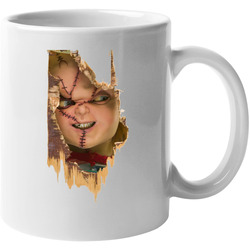 Child's Play Chucky Horror Cult Movie White 11 oz Mug Child's Play Chucky Horror Cult Movie White 11 oz Mug