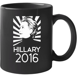Hillary Clinton Silhouette Burst 2016 Presidential Campaign 11 oz Mug Hillary Clinton Silhouette Burst 2016 Presidential Campaign 11 oz Mug