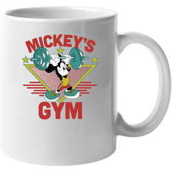Walt Disney Mickey Mouse Gym Bodybuilder Tourist Punk Rock 11 oz Mug Walt Disney Mickey Mouse Gym Bodybuilder Tourist Punk Rock 11 oz Mug
