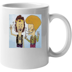 Bevis And Butthead Hippy Funny Cartoon 11 oz Mug Bevis And Butthead Hippy Funny Cartoon 11 oz Mug
