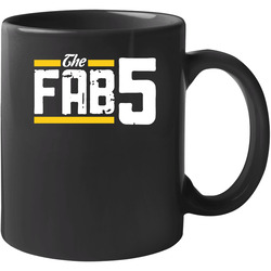 Michigan Wolverines Fab 5 Basketball 11 oz Mug Michigan Wolverines Fab 5 Basketball 11 oz Mug