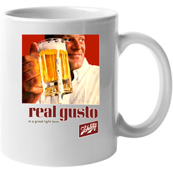 Vintage Schlitz Beer Ad Real Gusto 11 oz Mug