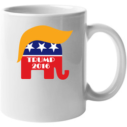 Trump 2016 Republican Elephant Hair 11 oz Mug Trump 2016 Republican Elephant Hair 11 oz Mug