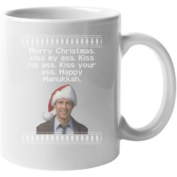 Kiss My Ass National Lampoons Christmas Vacation Quote Clark Knit 11 oz Mug Kiss My Ass National Lampoons Christmas Vacation Quote Clark Knit 11 oz Mug