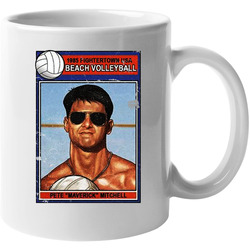 Tom Cruise Pete Maverick Mitchell Volleyball Trading Card 11 oz Mug Tom Cruise Pete Maverick Mitchell Volleyball Trading Card 11 oz Mug