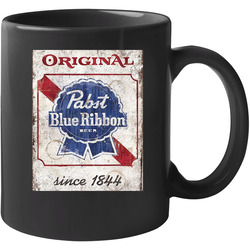Pabst Blue Ribbon Original Beer Cool Brewery Retro Brew Logo 11 oz Mug
