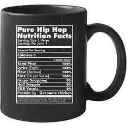 Pure Hip Hop Nutrition Facts Rap Music Fan 11 oz Mug Pure Hip Hop Nutrition Facts Rap Music Fan 11 oz Mug