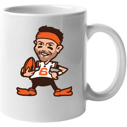 Baker Mayfield Cartoon Cleveland Football 11 oz Mug Baker Mayfield Cartoon Cleveland Football 11 oz Mug