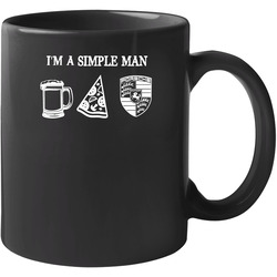 Porsche Simple Man Beer Pizza Logo Driving Fan 11 oz Mug Porsche Simple Man Beer Pizza Logo Driving Fan 11 oz Mug