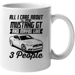 Ford Mustang Gt All I Care About Is Maybe 3 People Worn Look 11 oz Mug Ford Mustang Gt All I Care About Is Maybe 3 People Worn Look 11 oz Mug