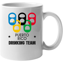 Puerto Rico Drinking Team Olympic Ring Beer Tab Games 11 oz Mug Puerto Rico Drinking Team Olympic Ring Beer Tab Games 11 oz Mug