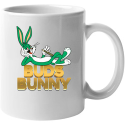 Buds Bunny Stoner Pot Weed Smoke Looney Tunes Parody 11 oz Mug