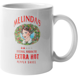 Melindas Habanero Hot Sauce Distressed Grunge 11 oz Mug Melindas Habanero Hot Sauce Distressed Grunge 11 oz Mug