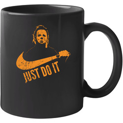 Just Do It Michael Myers Halloween Swoosh Logo Parody 11 oz Mug Just Do It Michael Myers Halloween Swoosh Logo Parody 11 oz Mug