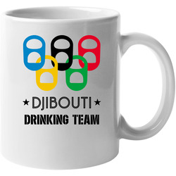 Djibouti Drinking Team Olympic Ring Beer Tab Games 11 oz Mug Djibouti Drinking Team Olympic Ring Beer Tab Games 11 oz Mug