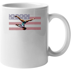 Simone Biles Gymnast Triple Double Usa Flag 11 oz Mug Simone Biles Gymnast Triple Double Usa Flag 11 oz Mug