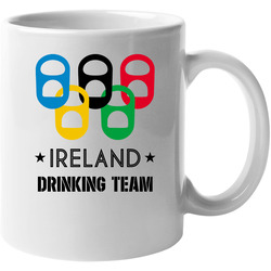 Ireland Drinking Team Olympic Ring Beer Tab Games 11 oz Mug Ireland Drinking Team Olympic Ring Beer Tab Games 11 oz Mug