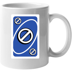 Skip Blue Uno Card Game Fan Halloween Fancy Dress 11 oz Mug Skip Blue Uno Card Game Fan Halloween Fancy Dress 11 oz Mug