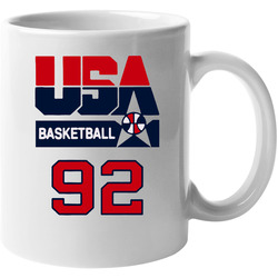 Usa Basketball Dream Team 1992 Retro Sports Fan 11 oz Mug Usa Basketball Dream Team 1992 Retro Sports Fan 11 oz Mug