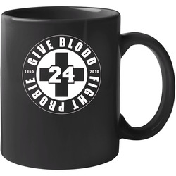 Give Blood Fight Probie Bob Probert 11 oz Mug Give Blood Fight Probie Bob Probert 11 oz Mug