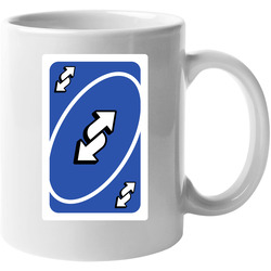 Reverse Blue Uno Card Game Fan Halloween Fancy Dress 11 oz Mug