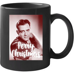 Perry Mason Tv Show Raymond Burr Perry Christmas Funny 11 oz Mug Perry Mason Tv Show Raymond Burr Perry Christmas Funny 11 oz Mug