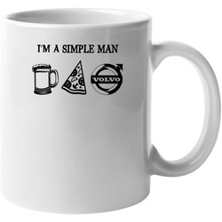 Volvo Simple Man Beer Pizza Car Logo Driving Fan 11 oz Mug Volvo Simple Man Beer Pizza Car Logo Driving Fan 11 oz Mug