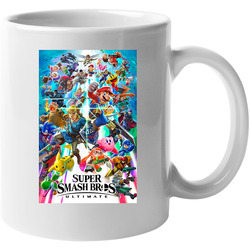 Super Smash Bros Ultimate Cover Video Game 11 oz Mug Super Smash Bros Ultimate Cover Video Game 11 oz Mug