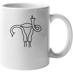 Uterus Flipping Off Female Reproductive Parts Rights Supporter 11 oz Mug Uterus Flipping Off Female Reproductive Parts Rights Supporter 11 oz Mug