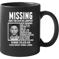 Ben Simmons Missing Have You Seen His Jumper Funny Philadelphia Basketball Fan 11 oz Mug Ben Simmons Missing Have You Seen His Jumper Funny Philadelphia Basketball Fan 11 oz Mug